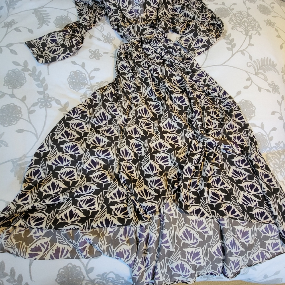 FLORAL WRAP DRESS - Picture 8 of 9